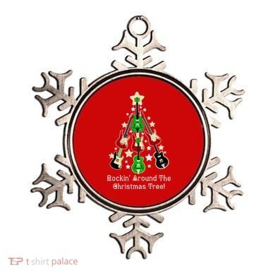 Rockin' Around the Christmas Tree Funny Guitar Ornament