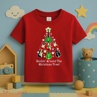Rockin' Around the Christmas Tree Funny Guitar Toddler T-Shirt thumb 3