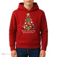 Rockin' Around the Christmas Tree Funny Guitar Kids Hoodie thumb 4