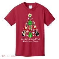 Rockin' Around the Christmas Tree Funny Guitar Kids T-Shirt thumb 0