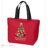 Rockin' Around the Christmas Tree Funny Guitar Tote Bag thumb 3