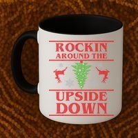 Rockin Around The Upside Down Ugly Christmas Coffee Mug thumb 2