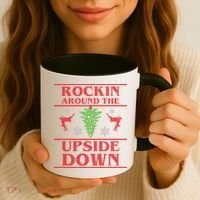 Rockin Around The Upside Down Ugly Christmas Coffee Mug thumb 3