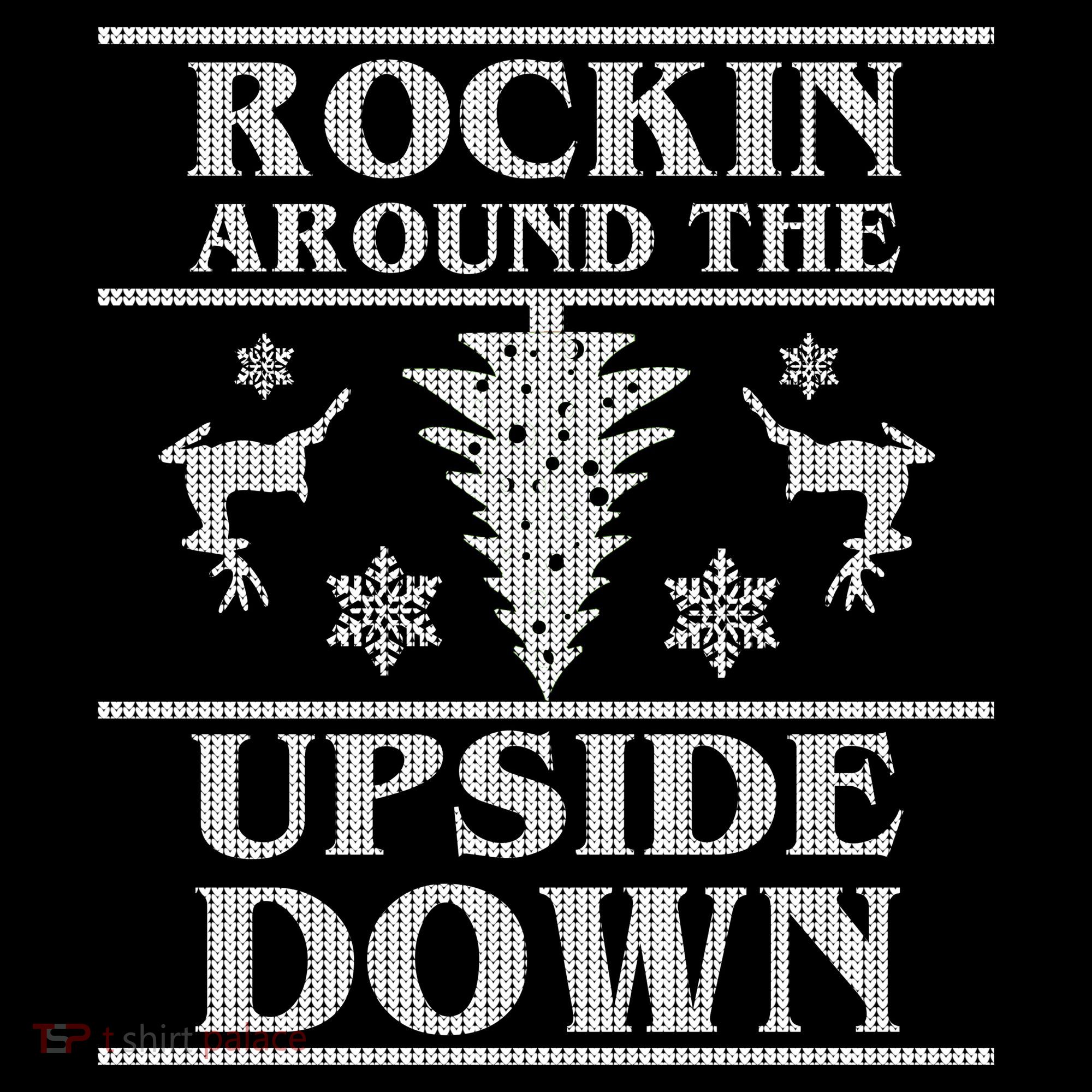 Rockin Around The Upside Down Ugly Christmas Women's Hoodie