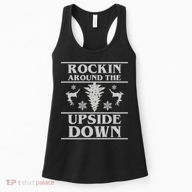 Rockin Around The Upside Down Ugly Christmas Women's Tank Top