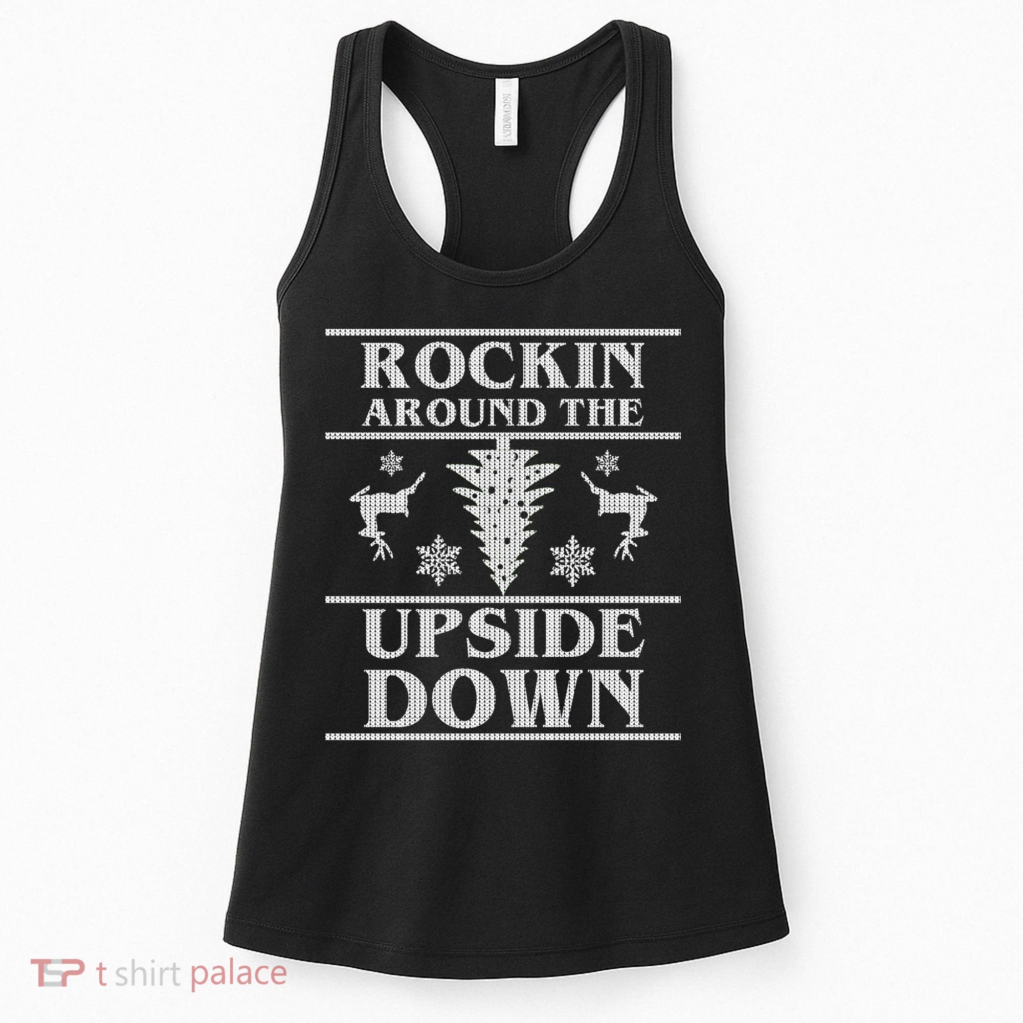 Rockin Around The Upside Down Ugly Christmas Women's Tank Top