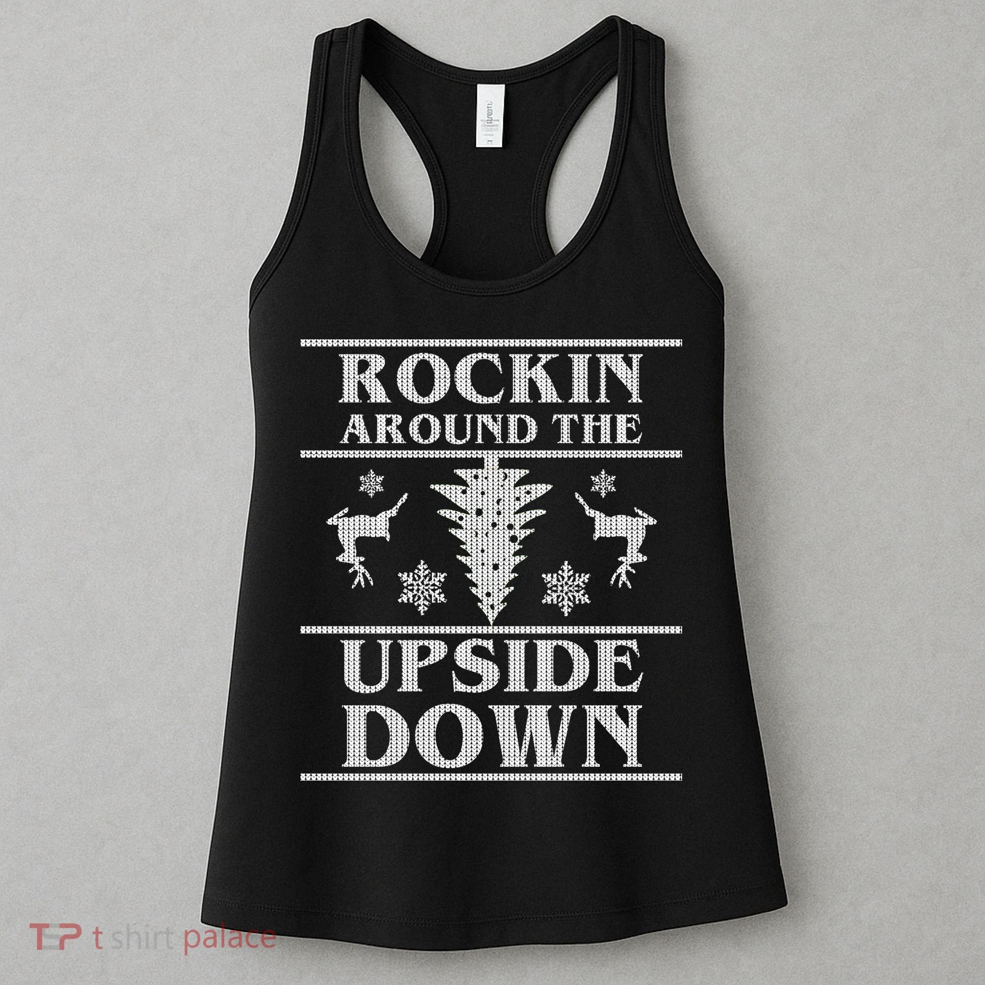 Rockin Around The Upside Down Ugly Christmas Women's Tank Top