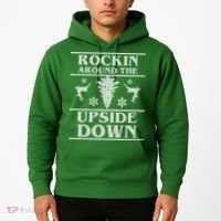 Rockin Around The Upside Down Ugly Christmas Hoodie thumb 2