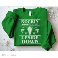 Rockin Around The Upside Down Ugly Christmas Sweatshirt thumb 2