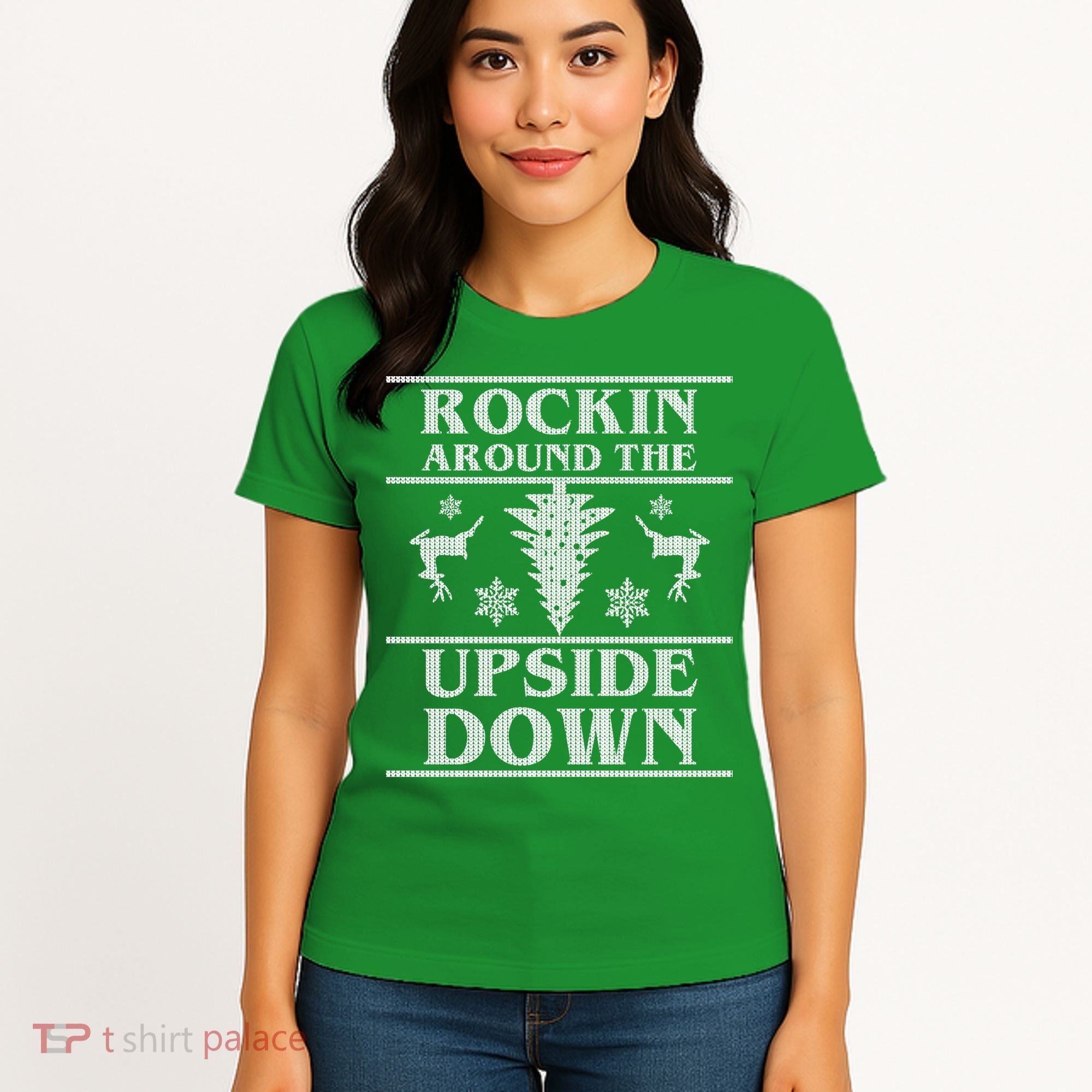 Rockin Around The Upside Down Ugly Christmas Women's T-Shirt