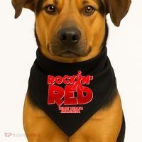 Rockin Red Heart Health Awareness USA-Made Doggie Bandana thumb 1