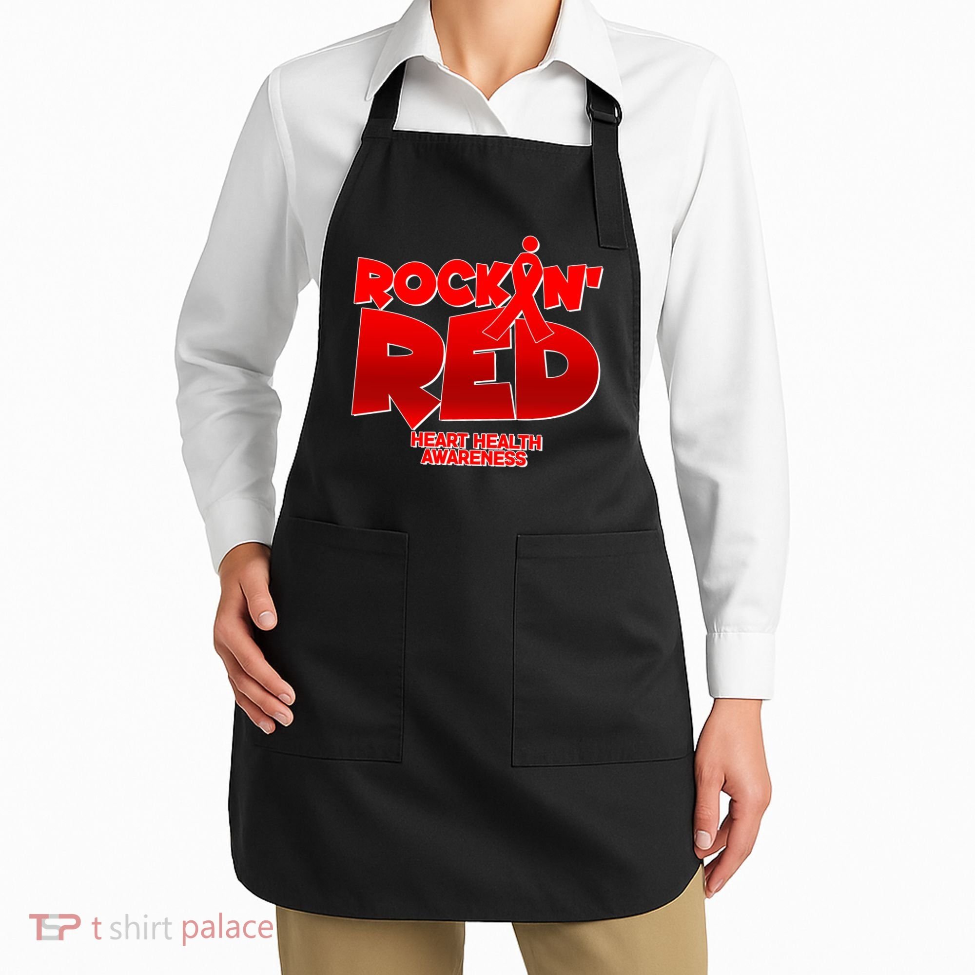 Rockin Red Heart Health Awareness Apron