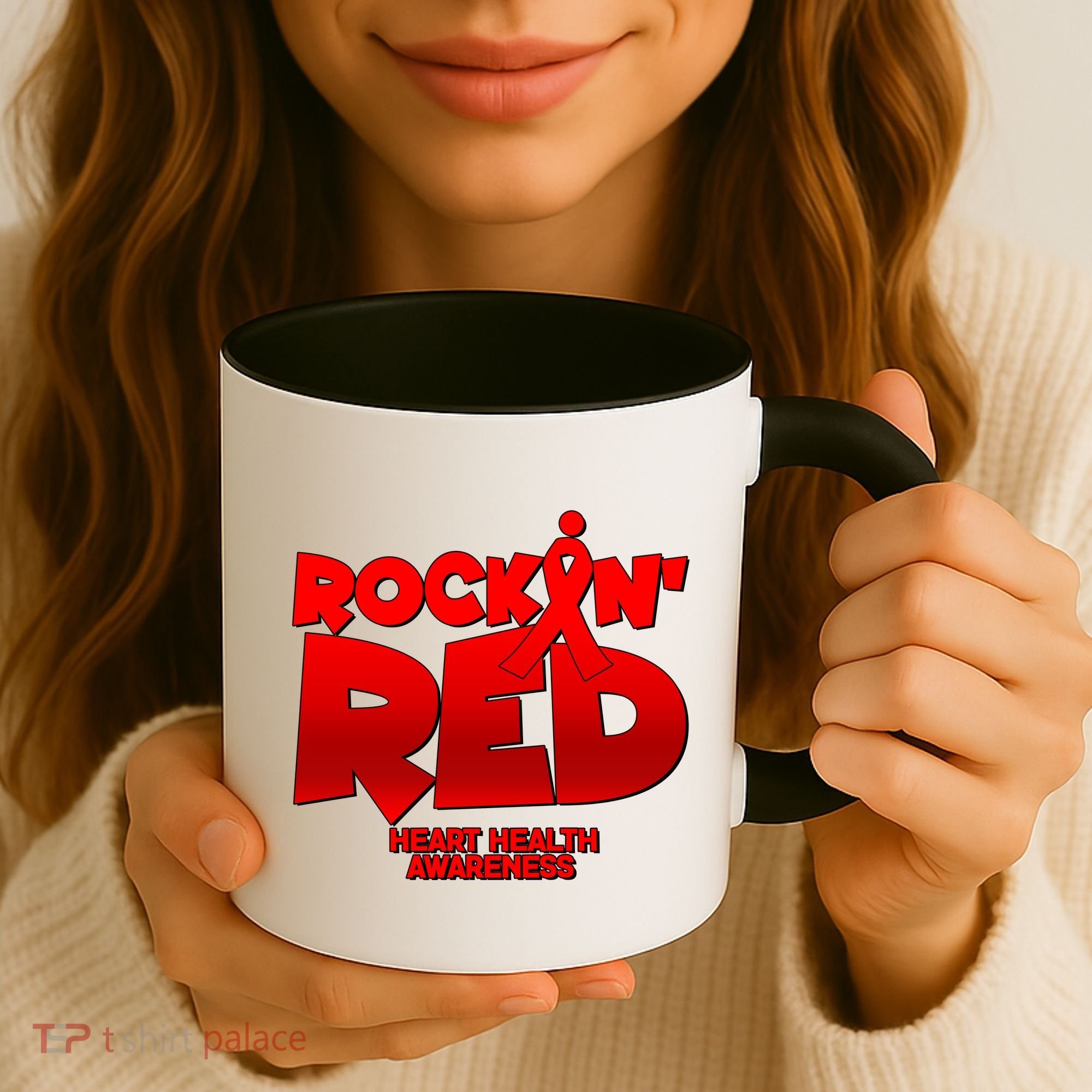 Rockin Red Heart Health Awareness Coffee Mug