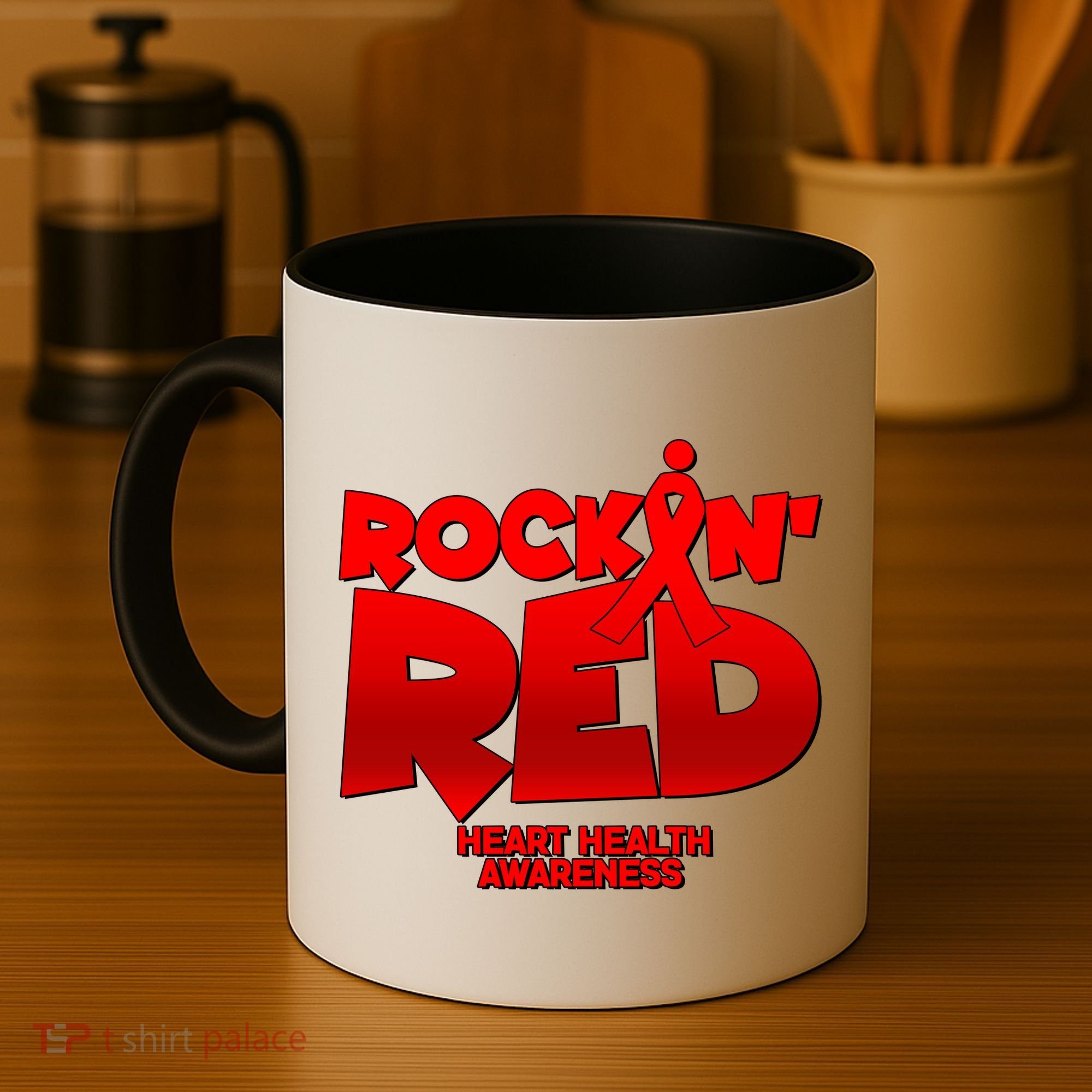 Rockin Red Heart Health Awareness Coffee Mug