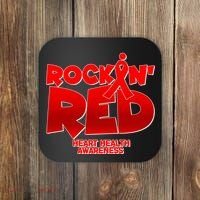 Rockin Red Heart Health Awareness Coaster thumb 0