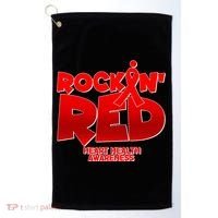 Rockin Red Heart Health Awareness Golf Towel thumb 0