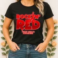 Rockin Red Heart Health Awareness Women's T-Shirt thumb 2
