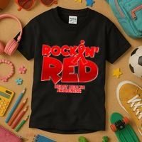 Rockin Red Heart Health Awareness Kids T-Shirt thumb 3