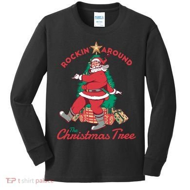 Rockin Santa Kids Long Sleeve Shirt