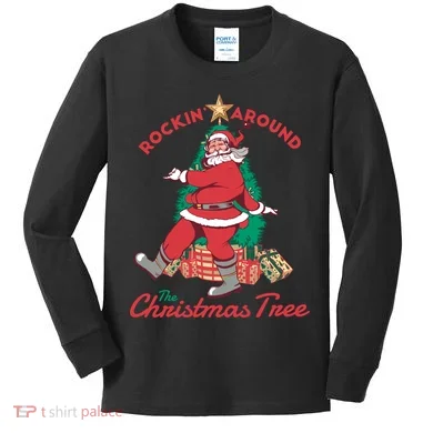 Rockin Santa Kids Long Sleeve Shirt