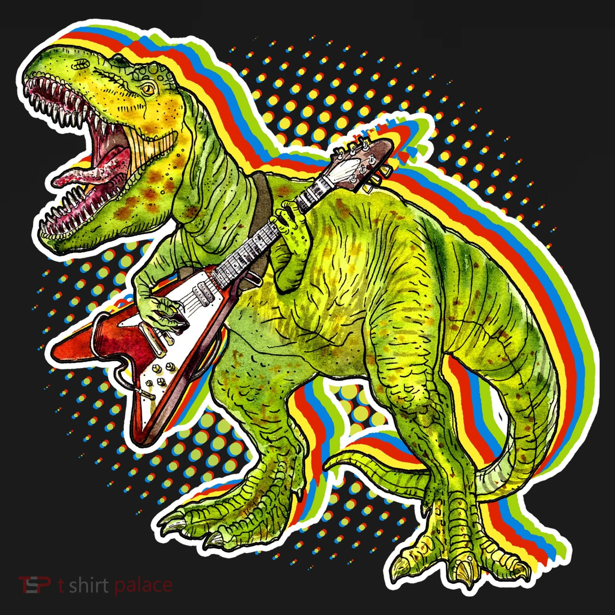 Rockin T-Rex Doggie Tank
