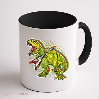 Rockin T-Rex Coffee Mug back