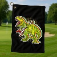 Rockin T-Rex Golf Towel thumb 1