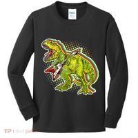 Rockin T-Rex Kids Long Sleeve Shirt thumb 0