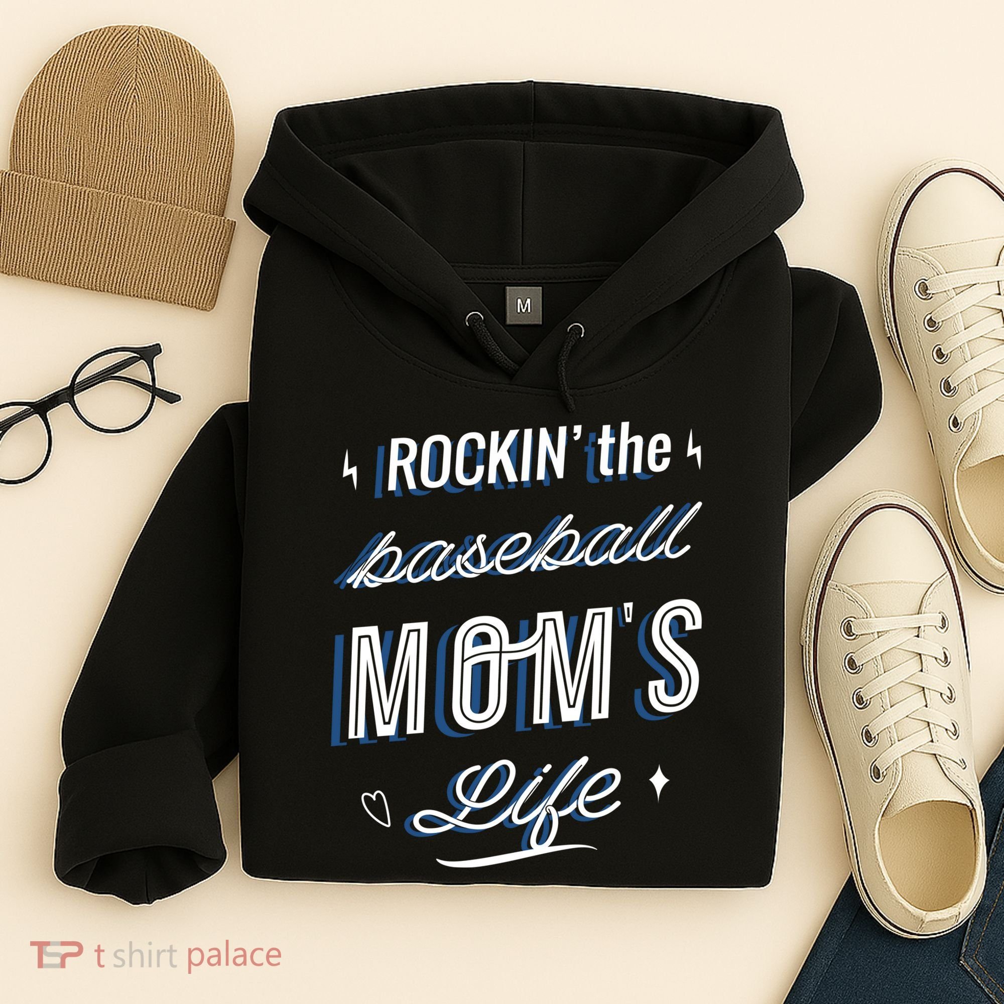 Rockin The Baseball Moms Life Hoodie