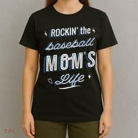 Rockin The Baseball Moms Life T-Shirt thumb 4