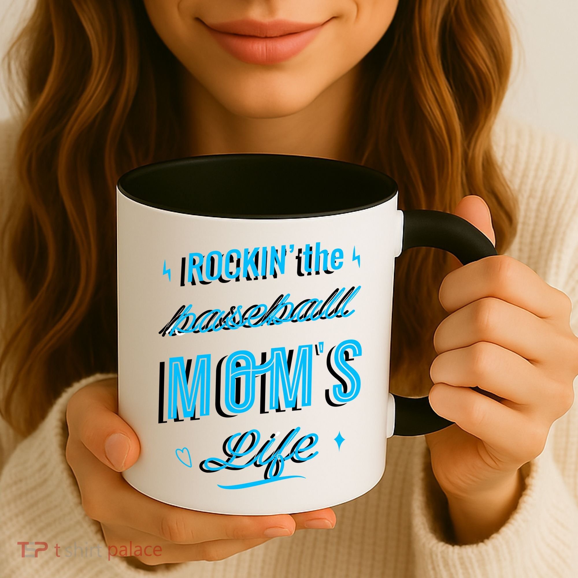 Rockin The Baseball Moms Life Coffee Mug