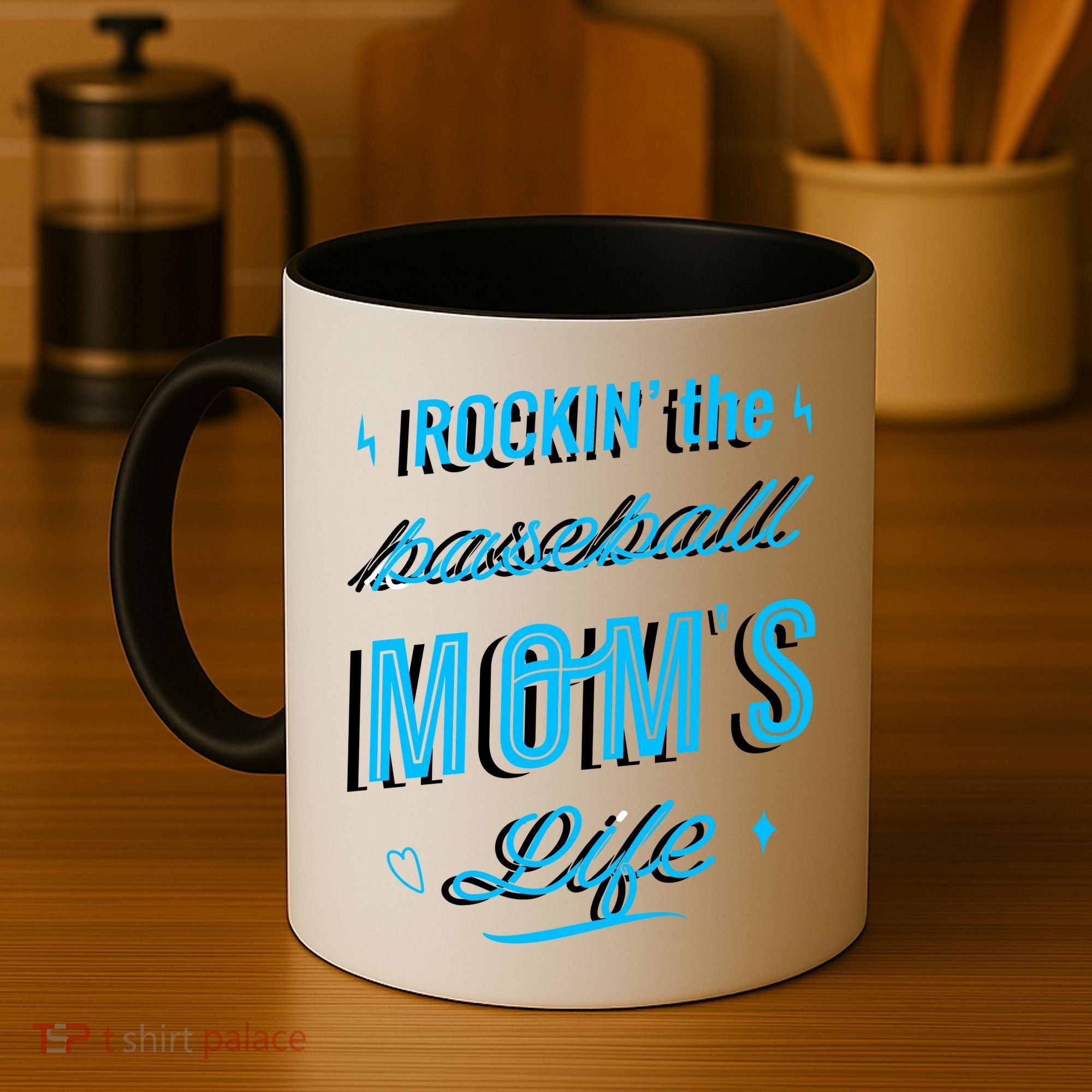 Rockin The Baseball Moms Life Coffee Mug