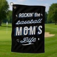Rockin The Baseball Moms Life Golf Towel thumb 1