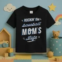 Rockin The Baseball Moms Life Toddler T-Shirt thumb 3