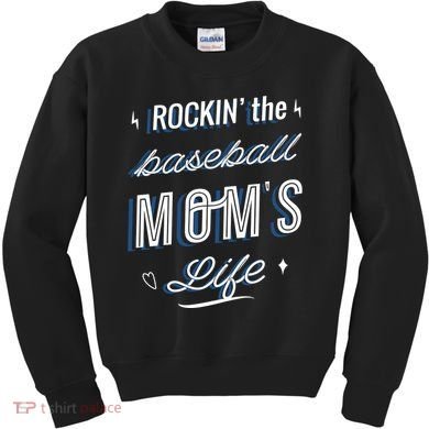 Rockin The Baseball Moms Life Kids Sweatshirt