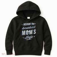 Rockin The Baseball Moms Life Kids Hoodie thumb 0