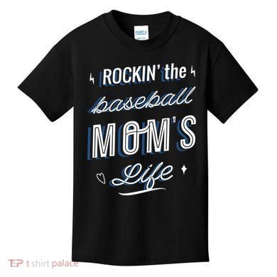 Rockin The Baseball Moms Life Kids T-Shirt