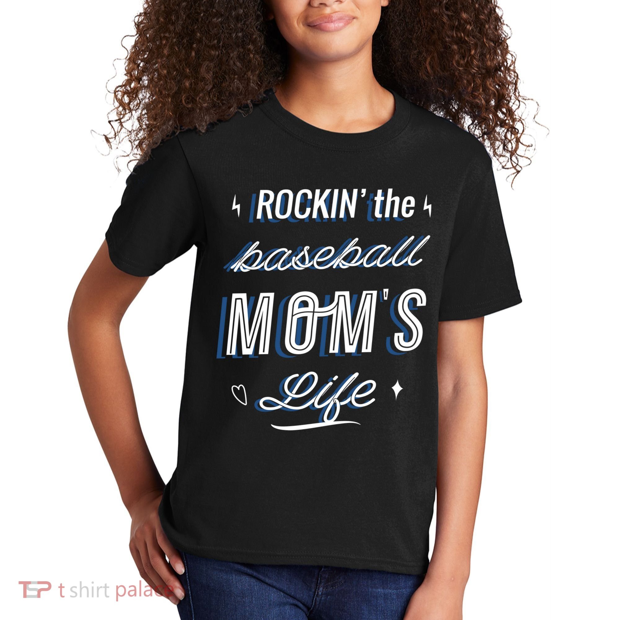 Rockin The Baseball Moms Life Kids T-Shirt