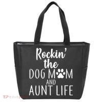 Rockin The Dog Mom And Aunt life Tote Bag thumb 0