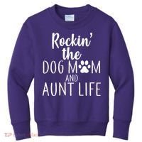 Rockin The Dog Mom And Aunt life Kids Sweatshirt thumb 0