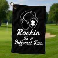 Rockin' To A Different Tune Autism Golf Towel thumb 1