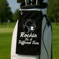 Rockin' To A Different Tune Autism Golf Towel thumb 2