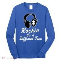 Rockin' To A Different Tune Autism Long Sleeve Shirt thumb 0