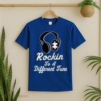 Rockin' To A Different Tune Autism T-Shirt thumb 2