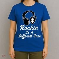Rockin' To A Different Tune Autism T-Shirt thumb 4