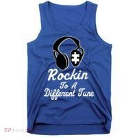Rockin' To A Different Tune Autism Tank Top thumb 0