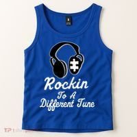 Rockin' To A Different Tune Autism Tank Top thumb 2