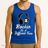 Rockin' To A Different Tune Autism Tank Top thumb 3