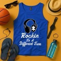 Rockin' To A Different Tune Autism Tank Top thumb 4