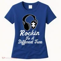 Rockin' To A Different Tune Autism Women's T-Shirt thumb 0